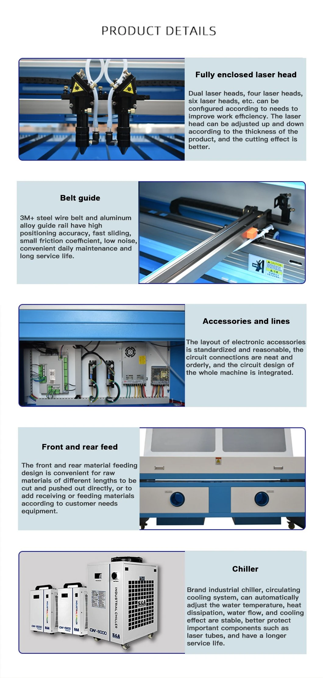 High Speed 18mm MDF 8mm Acrylic T Shirts CO2 Laser Cutting Engraving Machine 6040 9060 1390 1610